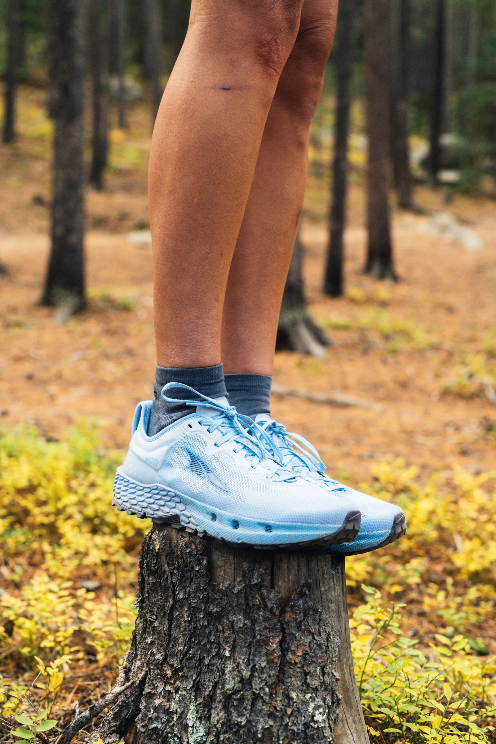 Running in the woods for Altra
